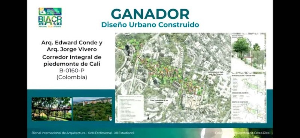 Tramo 2 del Corredor Integral Cristo Rey ganó dos premios en la Bienal Internacional de Arquitectura de Costa Rica.