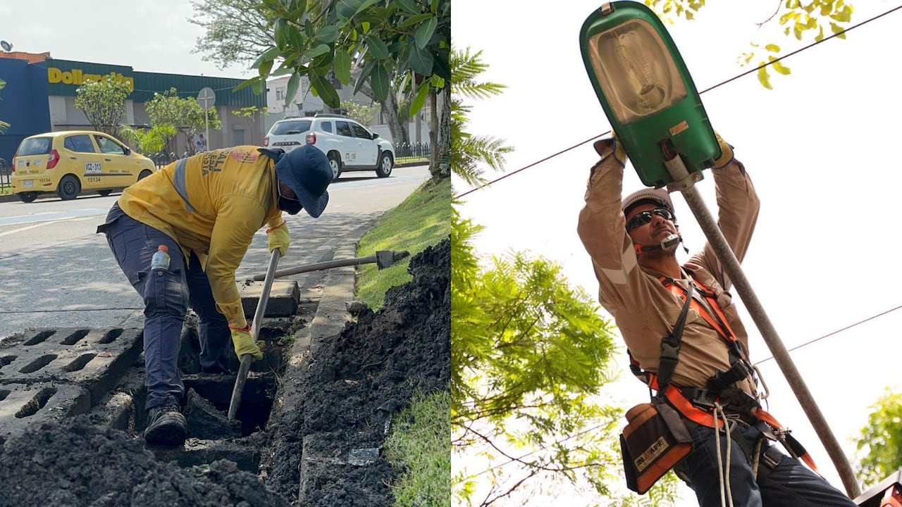 Trabajos de acueducto, energía y alcantarillado, limpieza de canales de Emcali