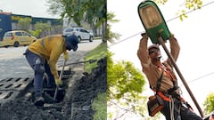 Trabajos de acueducto, energía y alcantarillado, limpieza de canales de Emcali