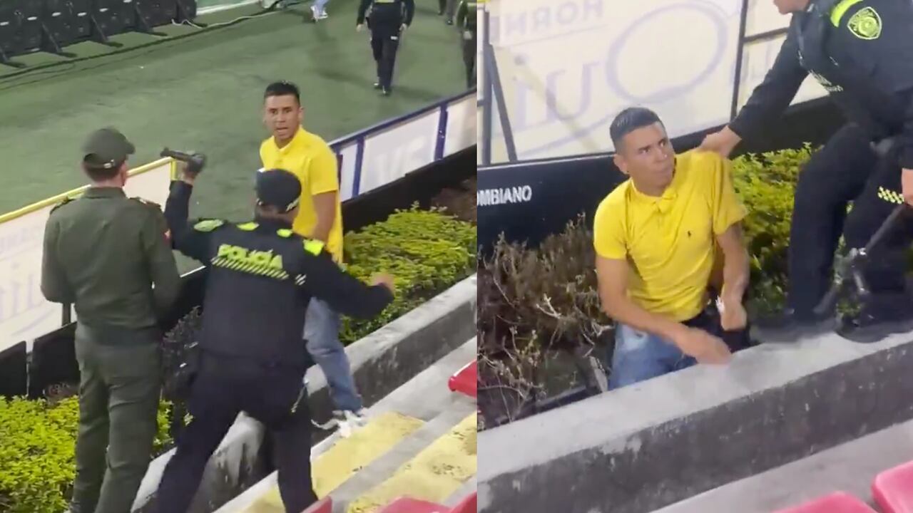 El hincha del Cali, presunto agresor, fue detenido por las autoridades y puesto a disposición de las autoridades.