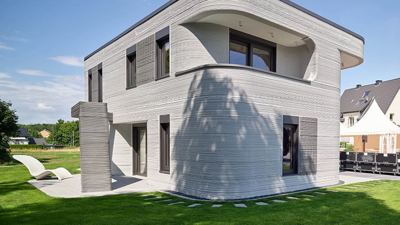estructuras de cemento construidas con impresoras 3D