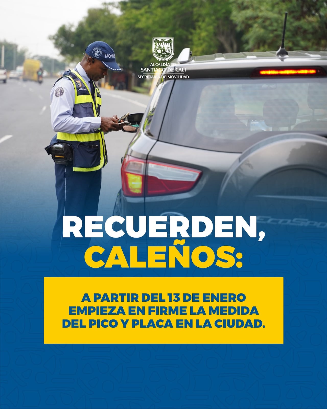 Las autoridades de tránsito advirtieron que quienes no acaten la medida pueden enfrentar una multa de hasta 15 salarios mínimos legales vigentes.