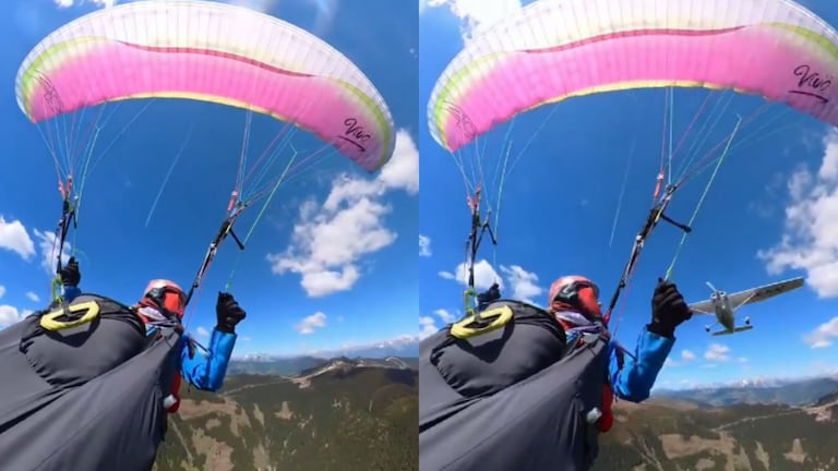 Una cámara instalada en el equipo de la mujer captó el momento exacto del impacto.