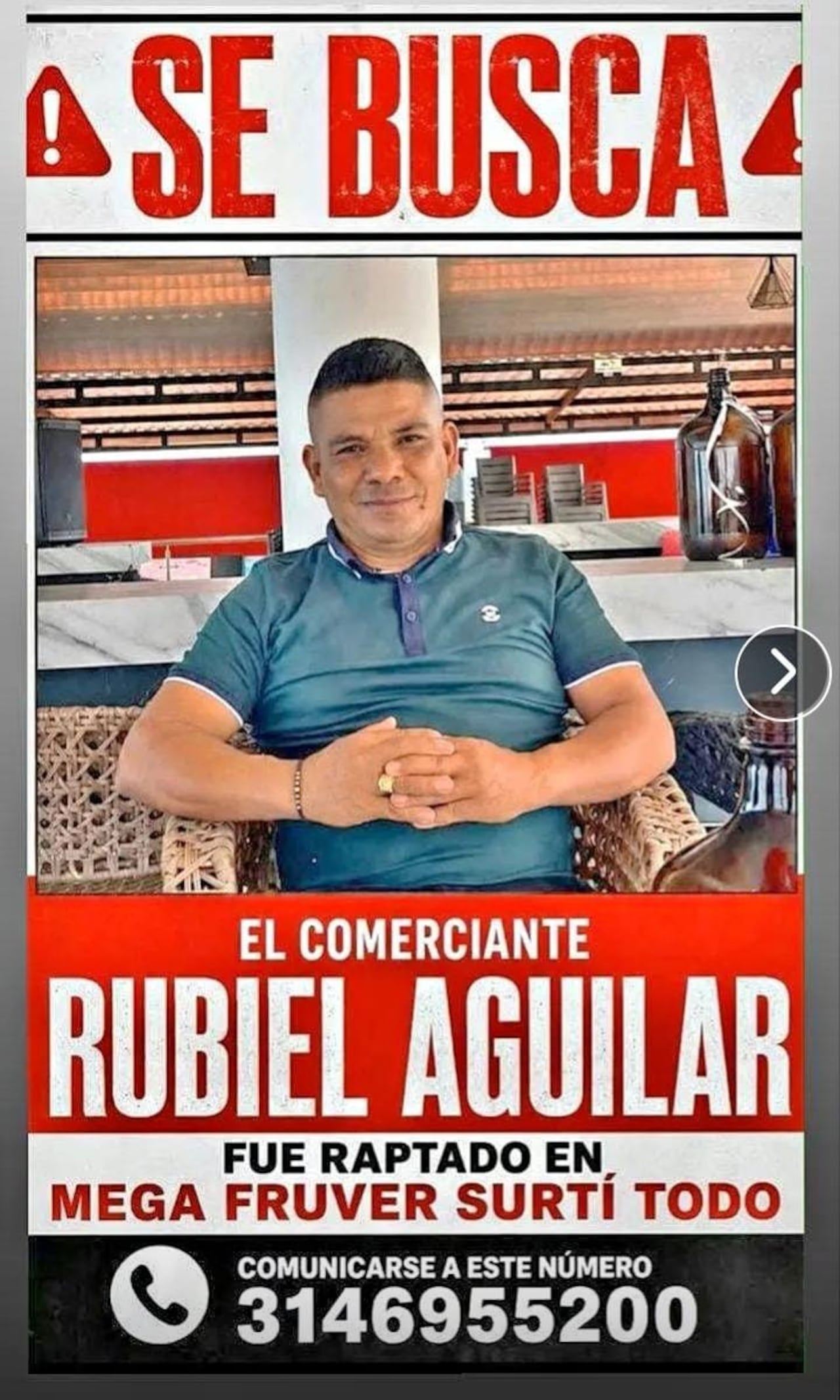 De acuerdo con líderes sociales de Corinto, Cauca, el secuestro de Rubiel Aguilar se presentó el pasado sábado 15 de agosto.