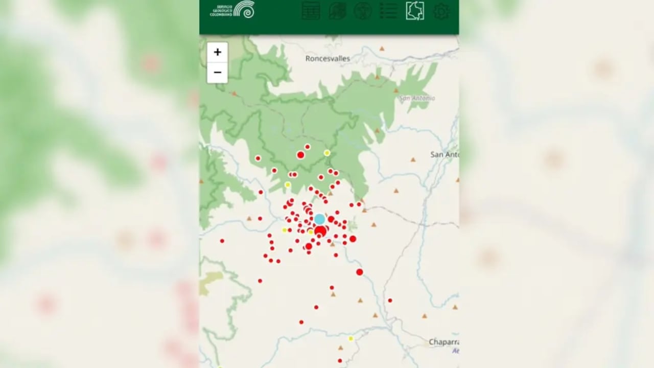 Gráfica de sismicidad acumulada desde enero de 2024 hasta septiembre de 2026 en Tolima.