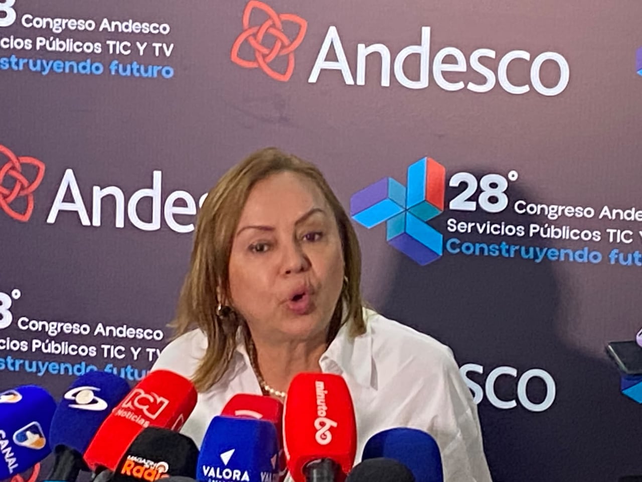Ministra de Minas y Energía, María Nohemí Arboleda, en el marco del 28° Congreso Andesco