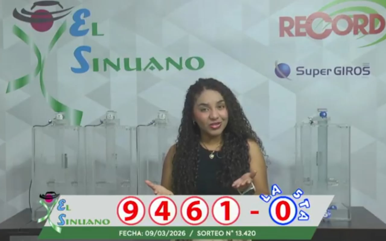 Para el sorteo de esta noche, el número que dictó la suerte para el premio mayor fue el 9461 con la quinta balota 0.
