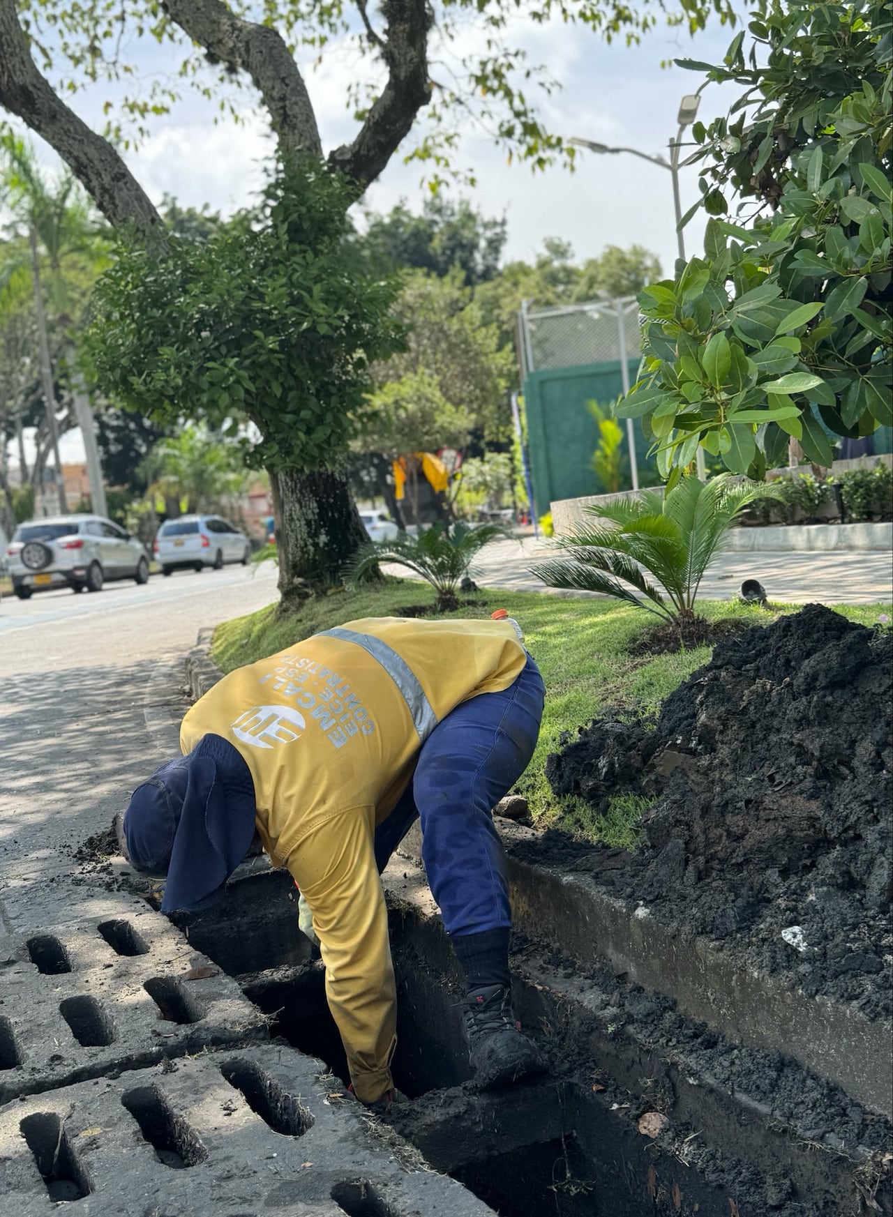 Trabajos de acueducto, energía y alcantarillado, limpieza de canales de Emcali