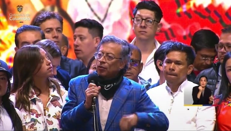 El presidente saliente, Gustavo Petro, agitó su discurso a pocos días de salir de la Casa de Nariño.