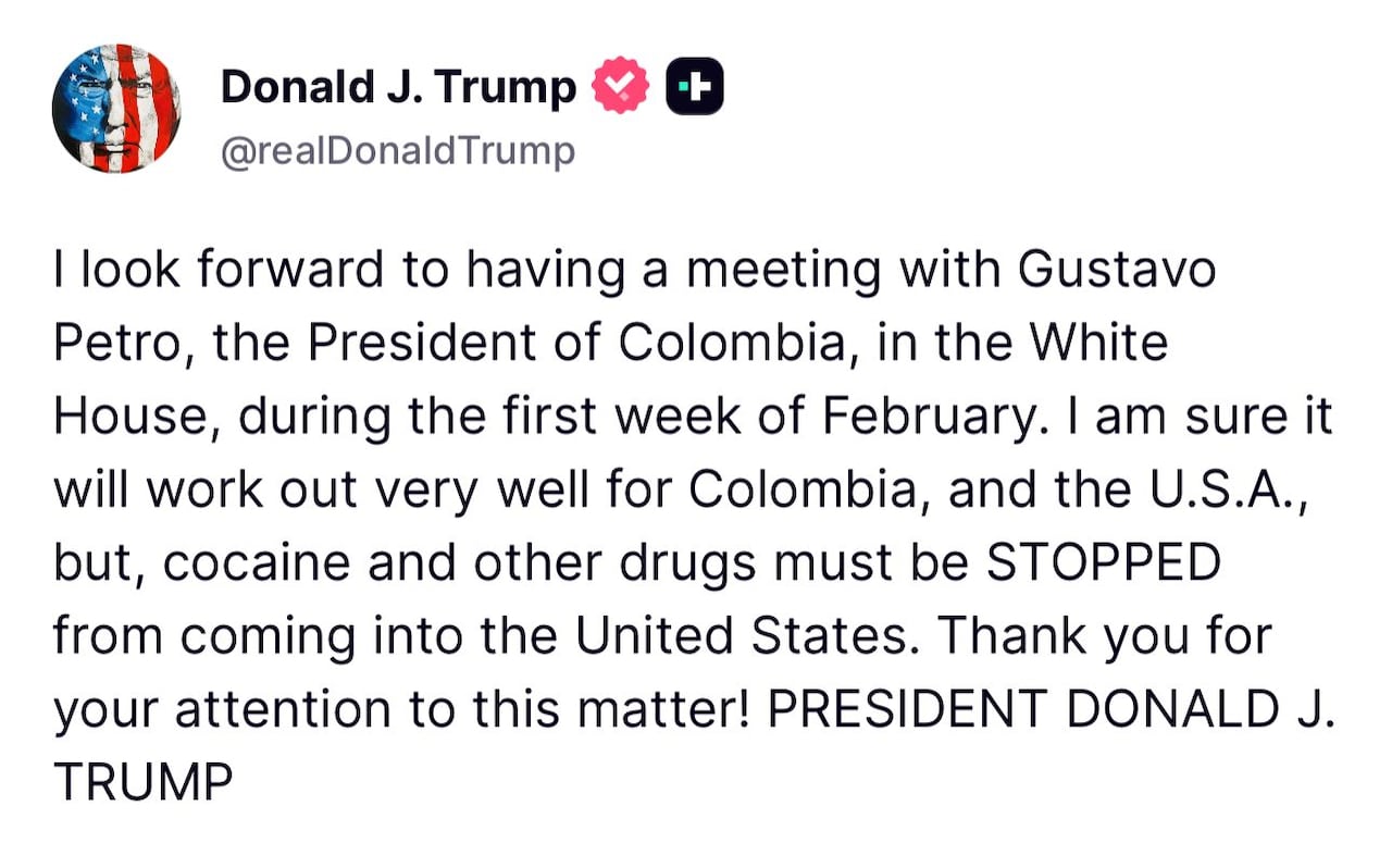 Anuncio de Donald Trump en Truth