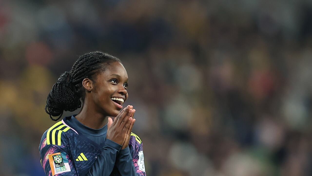 Colombia's Linda Caicedo reacts during the round of 16 match between Colombia and Jamaica at the 2023 FIFA Women's World Cup in Melbourne, Australia, Aug. 8, 2023. (Photo by Ding Xu/Xinhua via Getty Images)