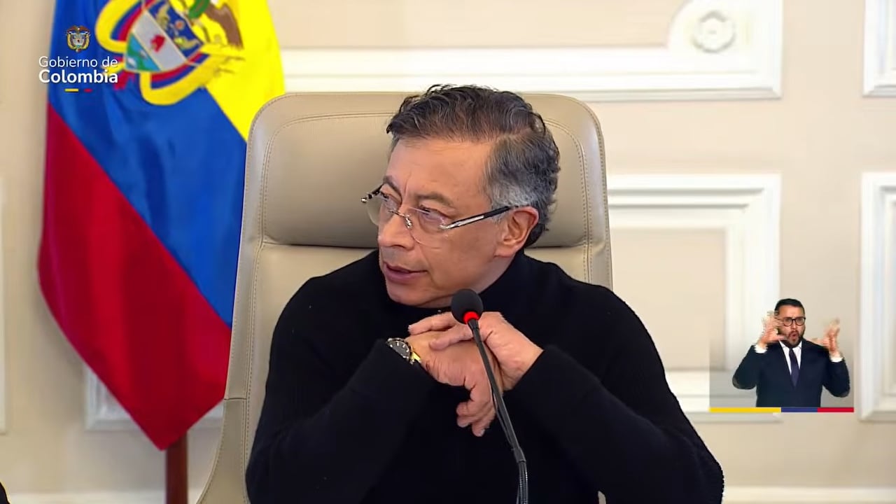 Presidente Gustavo Petro en el consejo de ministros del 19 de enero.
