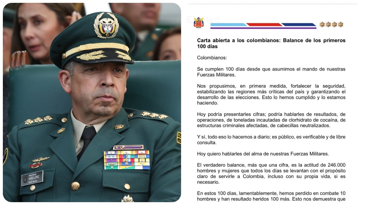 General Hugo Alejandro López y su carta a los colombianos.