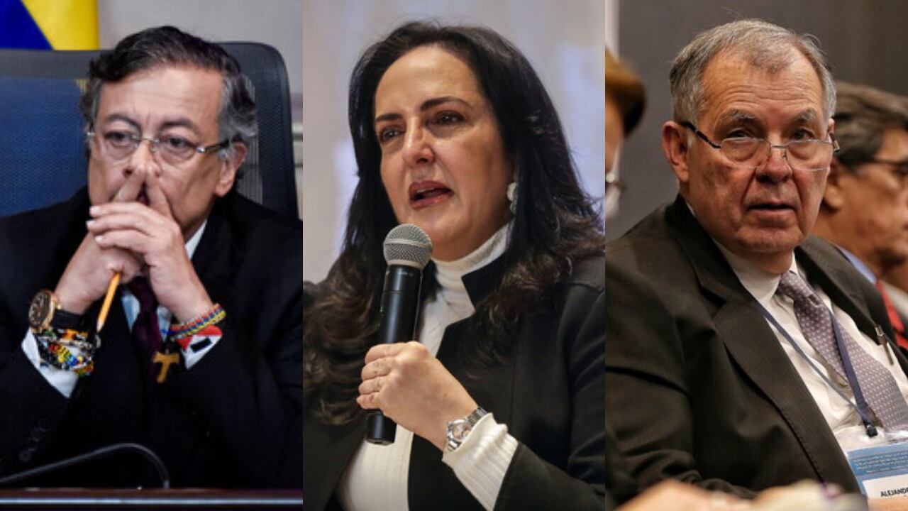 De izquierda a derecha: Gustavo Petro, María Fernanda Cabal y Alejandro Ordóñez.