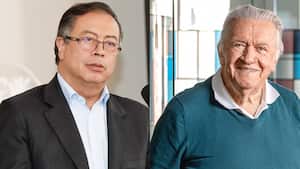 Presidente Gustavo Petro y exministro de Hacienda Rudolf Hommes.