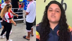 Mujer pide perdón a joven que grabó y estigmatizó por usar chanclas al interior del estadio en Barranquilla.