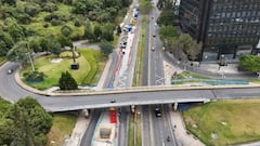 Puente de la calle 100 con carrera séptima en Bogotá.