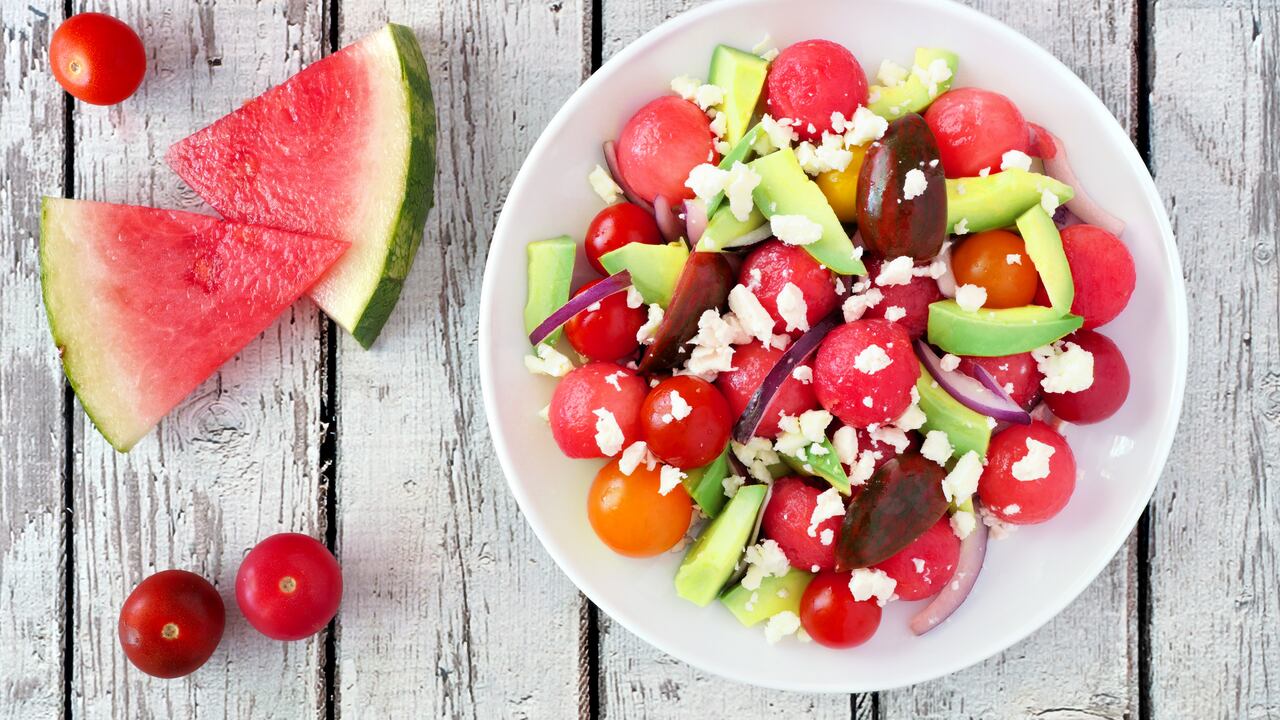 Aguacate con sandía