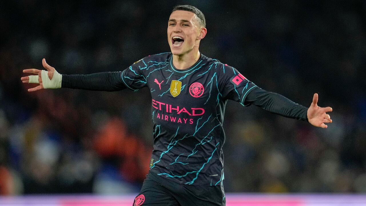 Phil Foden, uno de los anotadores del City en el duelo ante Brighton.