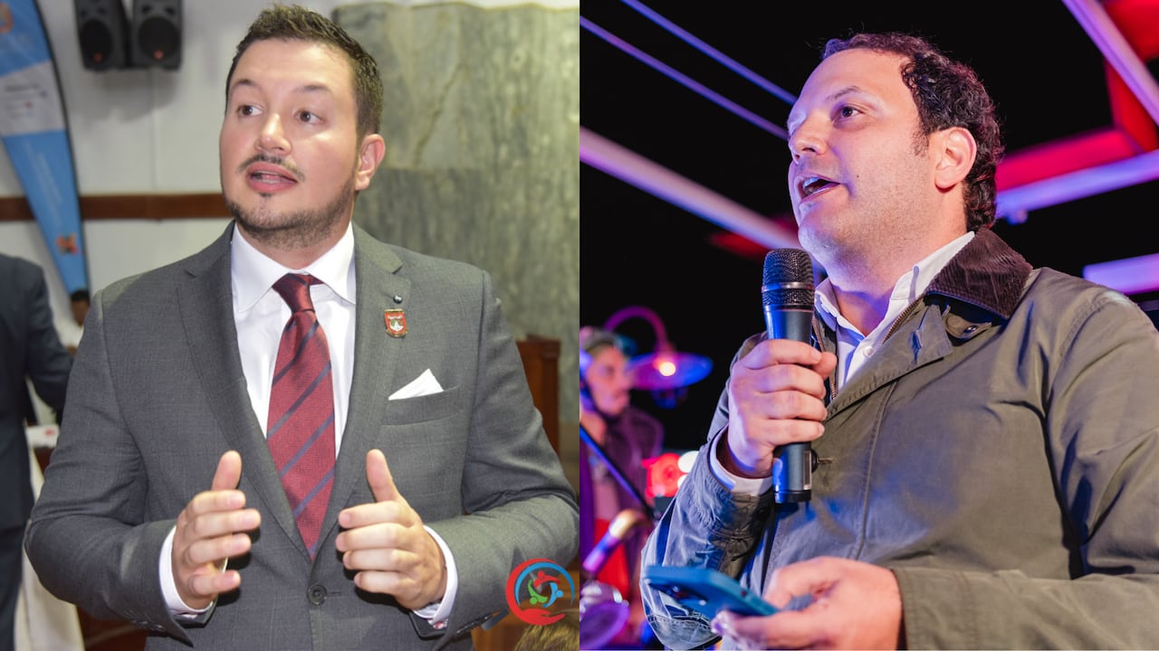 Harold Cortés, personero de Cali y Andrés Santamaría, expersonero de Cali.