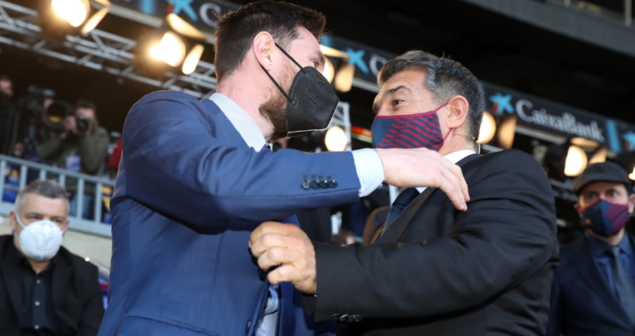 Joan Laporta y Lionel Messi. Foto: FC Barcelona Oficial