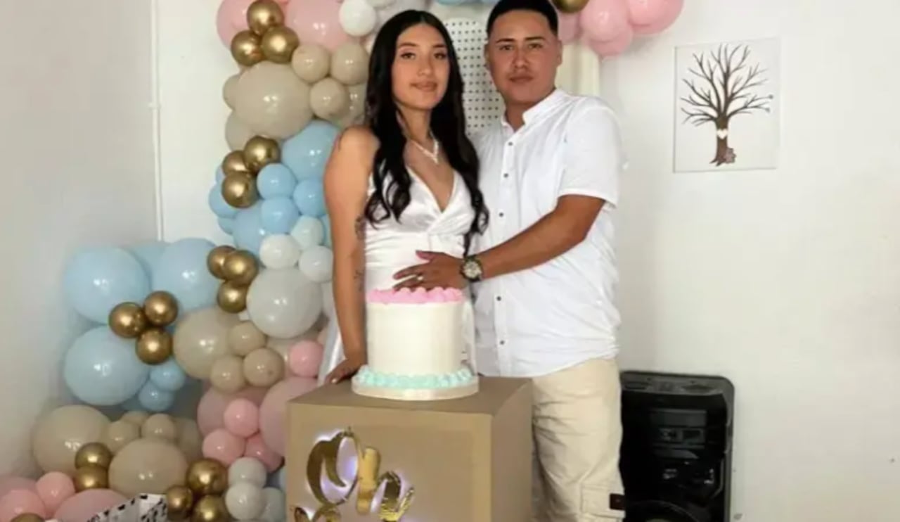 María Camila Potosí y su pareja, el papá de la bebé que no aparece.