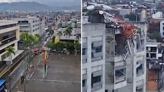 Las fuertes lluvias estuvieron acompañadas de vientos y granizo, condiciones que complicaron la situación de una torre que ya había quedado debilitada por el terremoto.