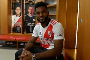 Miguel Ángel Borja, nuevo delantero de River Plate de Argentina.