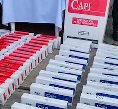 El procedimiento se presentó sobre una vía del barrio Brisar de Limonar, donde el equipo operativo identificó y detuvo un vehículo que transportaba la mercancía de contrabando. Durante la inspección, las autoridades encontraron 16.000 unidades de cigarrillos.