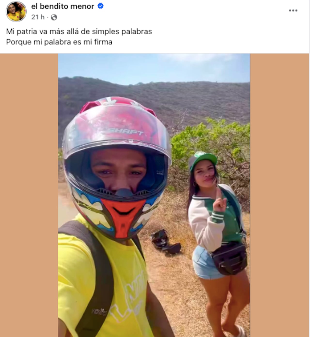 Publicación de alias Bendito Menor.