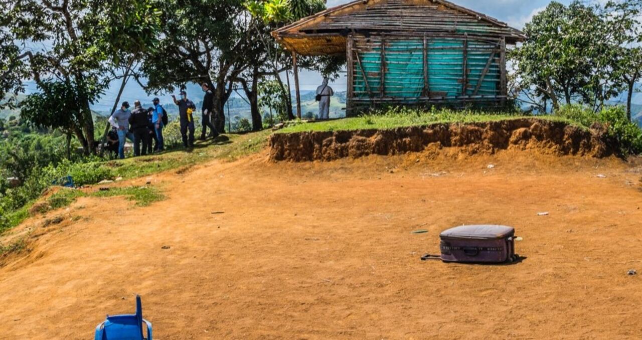 Sitio donde masacraron a seis jóvenes en Buenos Aires, Cauca