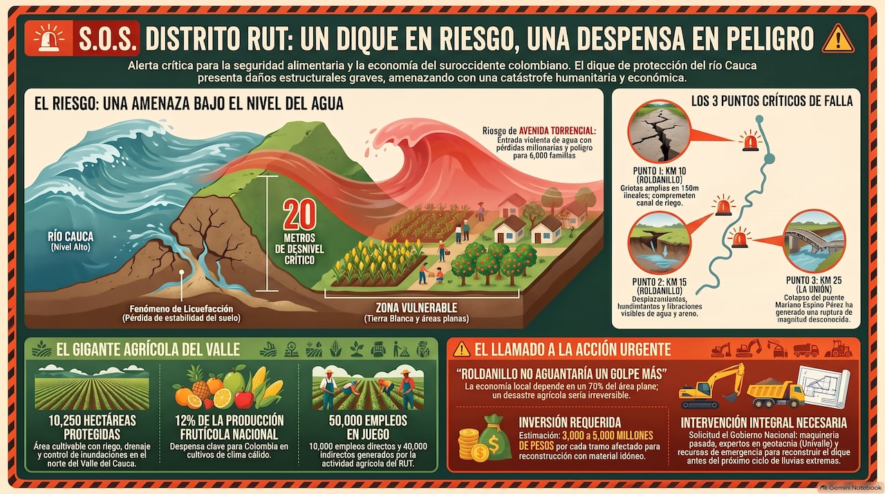 Corazón agrícola: Parte de las 10,250 hectáreas cultivables que abastecen el 12% de la producción frutícola de Colombia