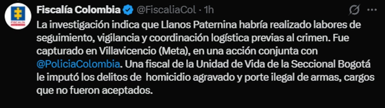 Las autoridades arrestaron en Villavicencio a Leonel Llanos, señalado de conducir la moto en el atentado.