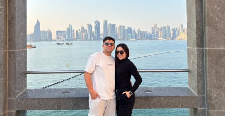 Nicolás Gómez y su novia, Zayra Vélez