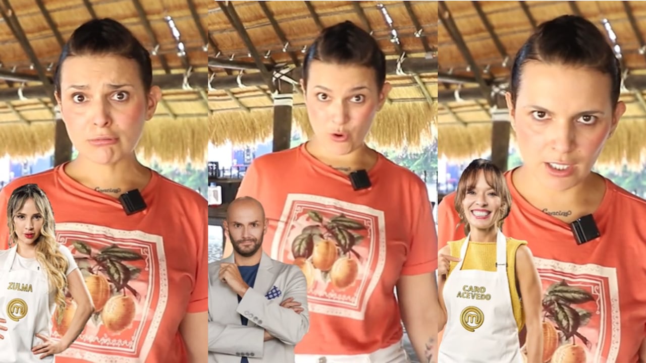 La humorista puso a prueba su habilidad para emular las voces de algunas actrices del reality, como también las de los tres jurados.