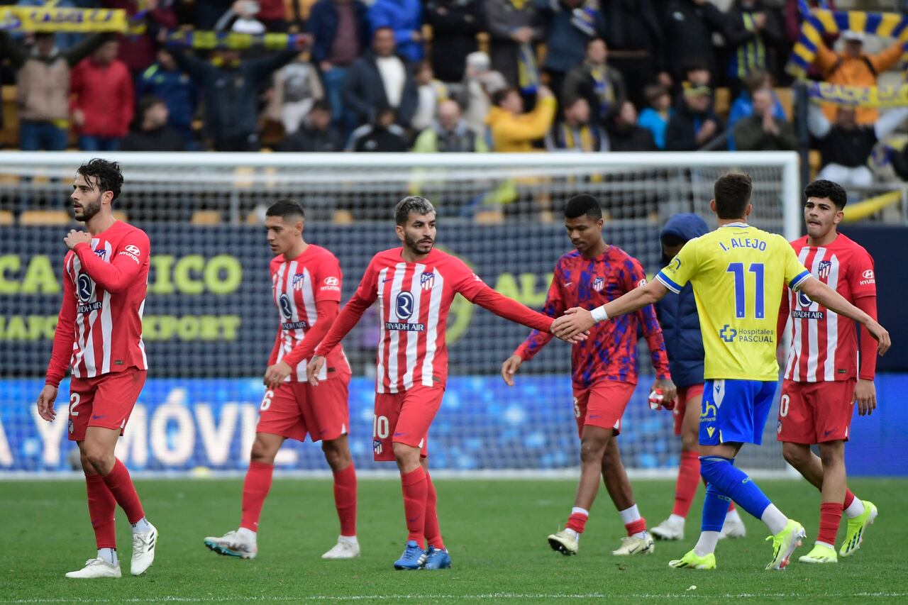 Atlético de Madrid perdió ante el Cádiz