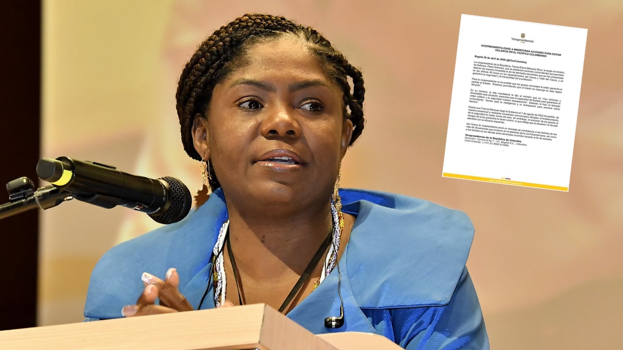 En una carta oficial, Francia Márquez cuestionó la capacidad del Estado para garantizar la seguridad en el suroccidente del país.