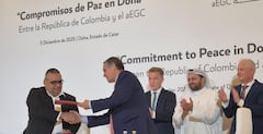 Acuerdos de paz entre el Gobierno Nacional y el EGC que se realizan en Doha, Catar.