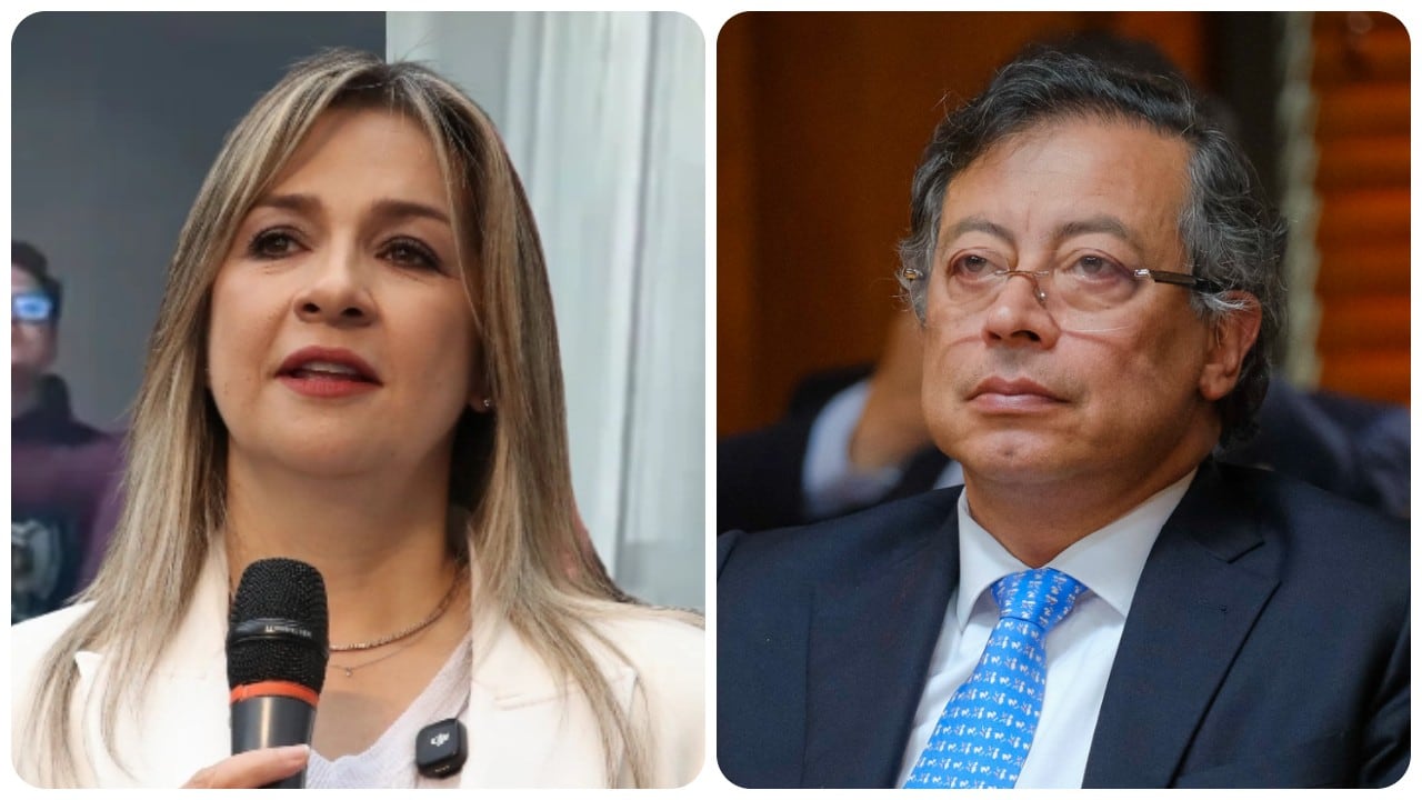 Vicky Dávila y Gustavo Petro