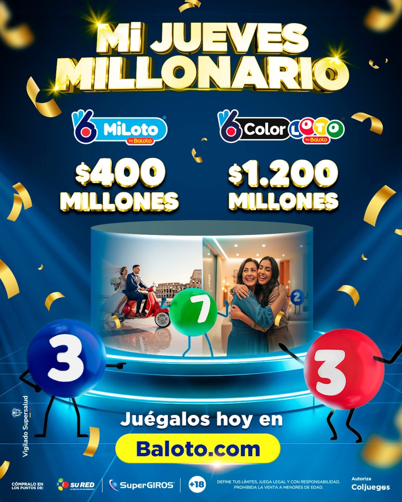 MiLoto se juega los lunes, martes, jueves y viernes a las 11:00 p. m.