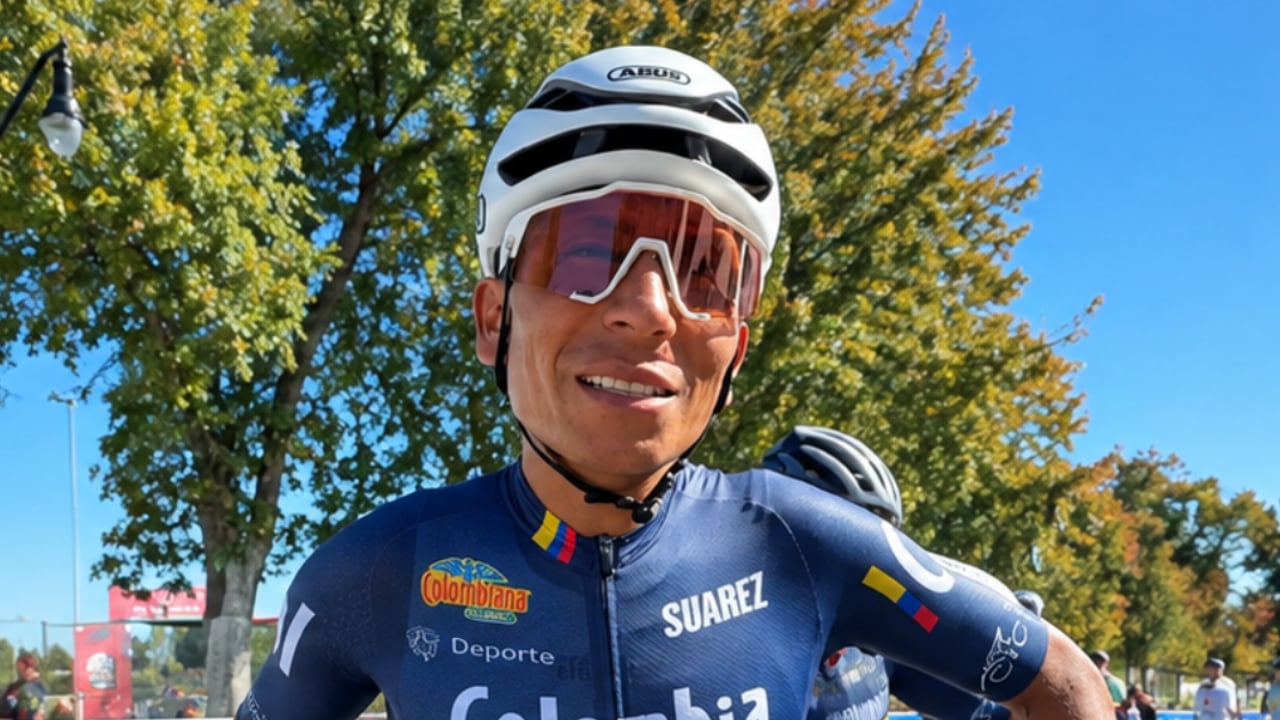 Nairo Quintana hizo el reconocimiento del recorrido para la carrera del domingo