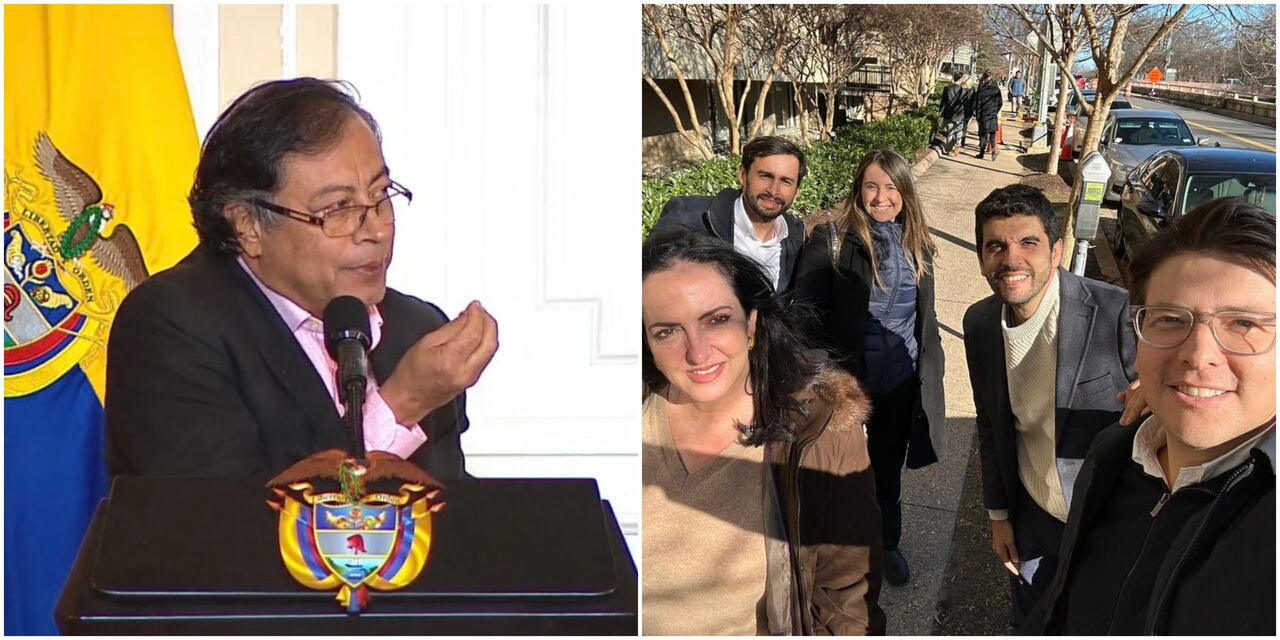 Presidente Gustavo Petro y congresistas de la oposición