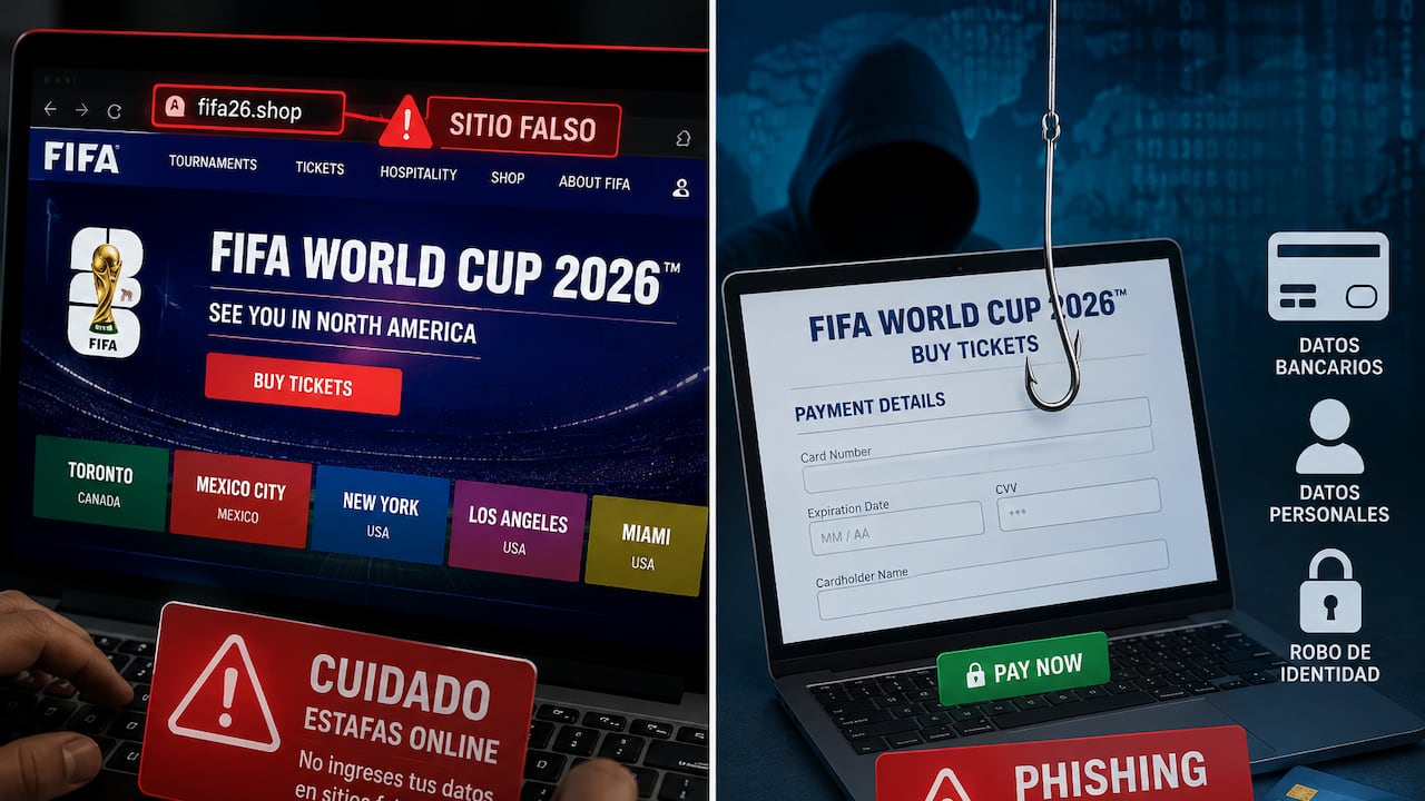 Imagen de referencia sobre la venta de boletas del Mundial de Fútbol a través de lugares fraudulentos.