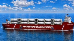 Barcaza de la regasificadora del Pacífico.