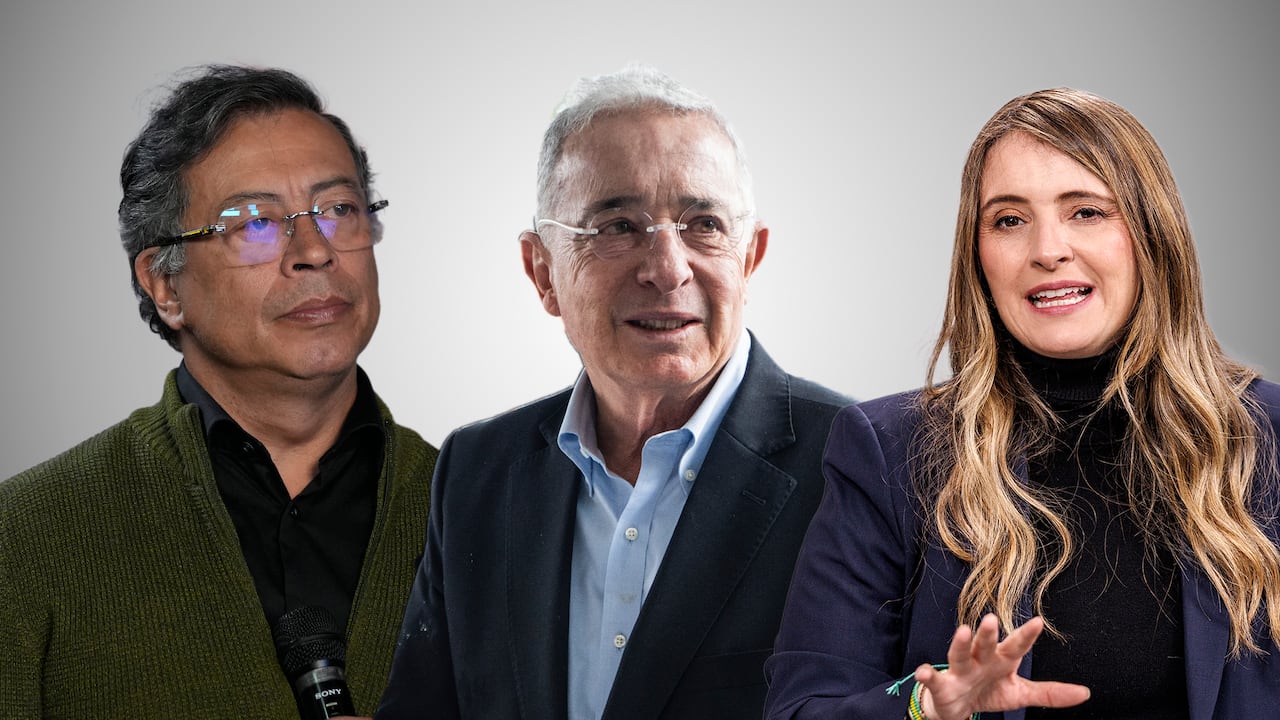 Gustavo Petro, Álvaro Uribe y Paloma Valencia