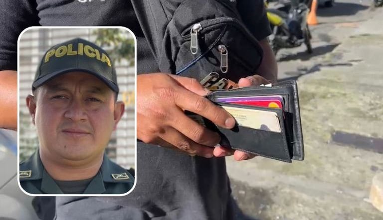 El subintendente Julián Fernando Rojas es ahora el protagonista de esta historia, la cual se conoció gracias al propietario de la billetera.