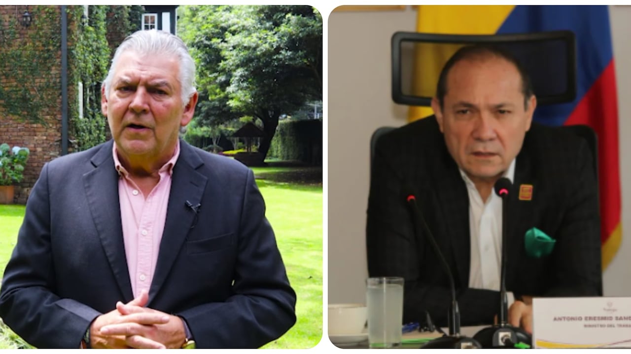 Jaime Alberto Cabal, presidente de Fenalco, y Antonio Sanguino, ministro de Trabajo.