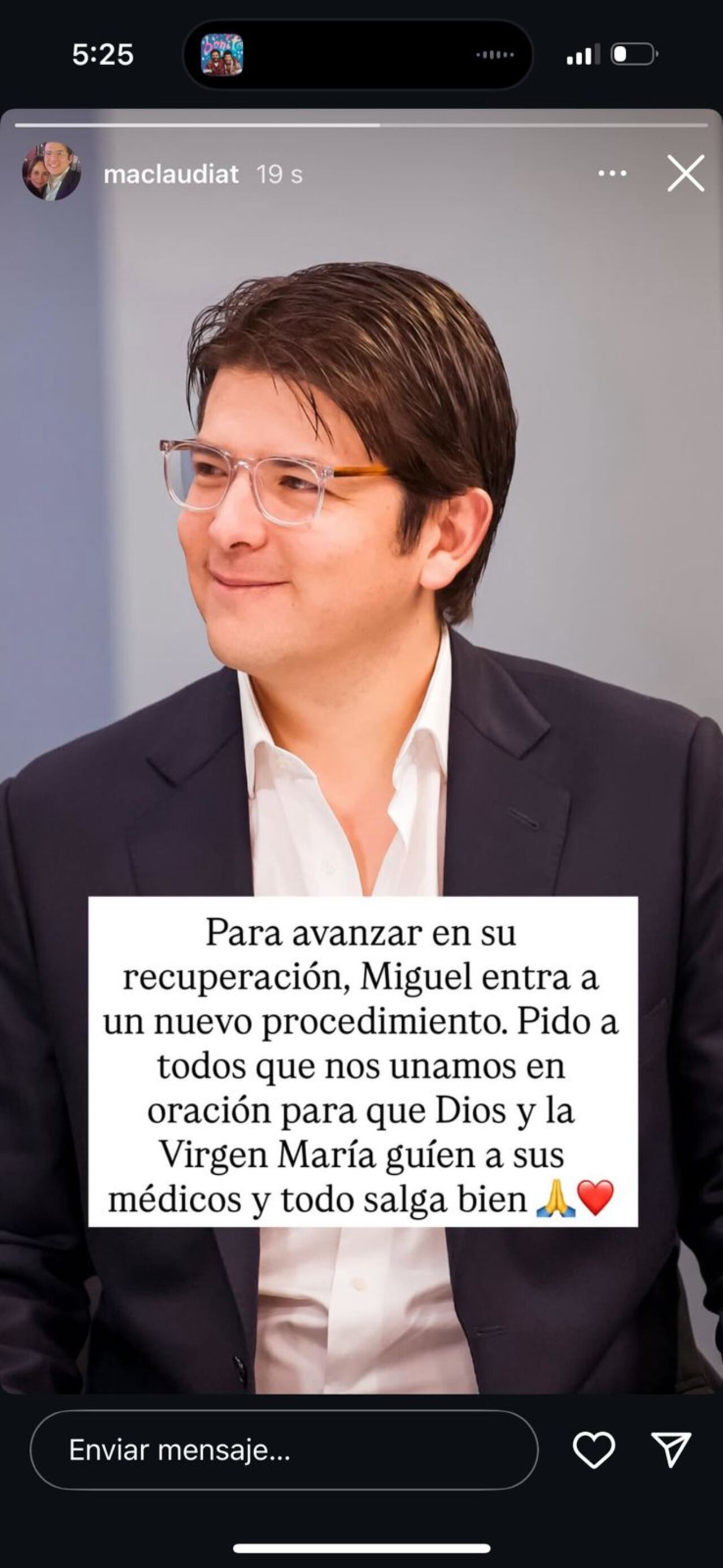 María Claudia Tarazona habló de la evolución de salud del senador Miguel Uribe Turbay