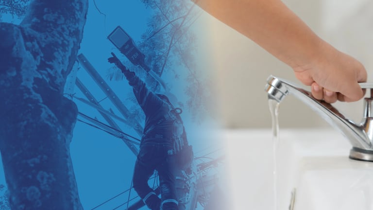 Cortes de luz y agua por instalación de cable ecológico y reposición de postes.