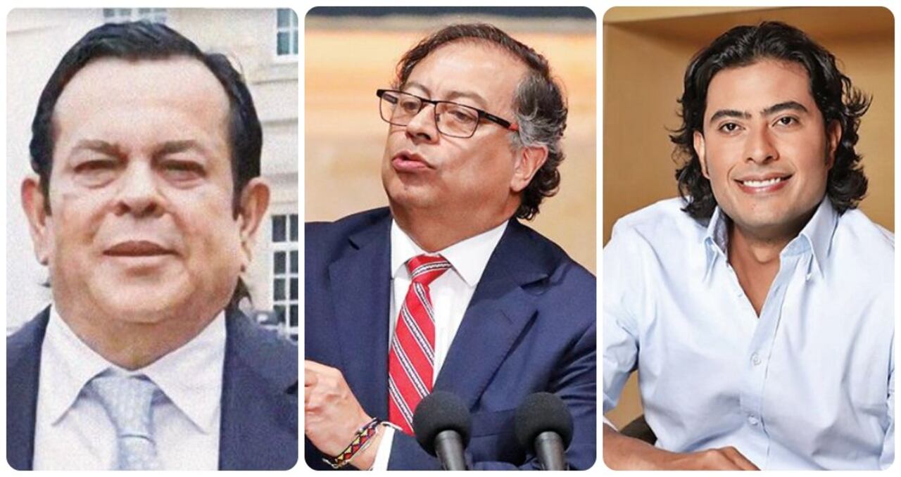 Euclides Torres, Gustavo Petro y Nicolás Petro.